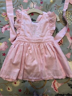 SMOCKINGBIRD 24M Pink Two Piece Set - Embroidered ‘AHA’